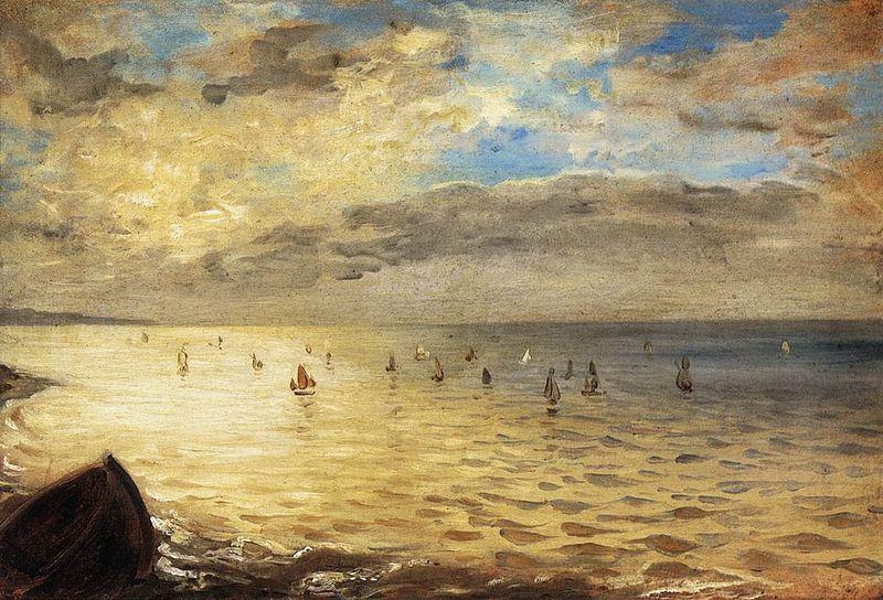 Eugene Delacroix The Sea from the Heights of Dieppe oil painting image